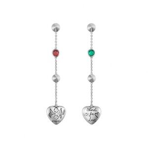 Gucci Blind for Love Sterling Silver Drop Earrings